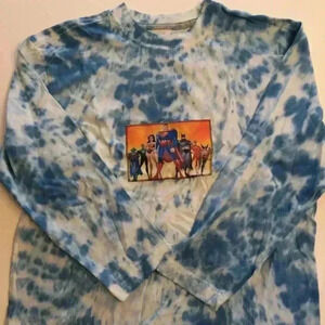 New. SuperHeroes tie dyed long sleeve shirt boys M long sleeve super man